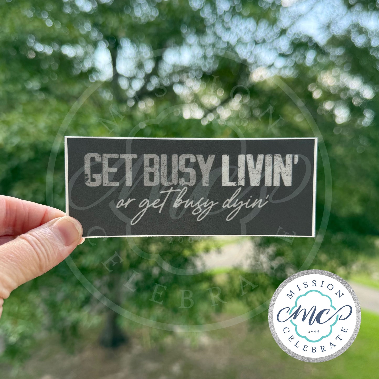 Get Busy Living (Livin) or Get Busy Dying (Dyin) (inspired by Shawshank Redemption) Art Decal (Interior / Exterior Use)