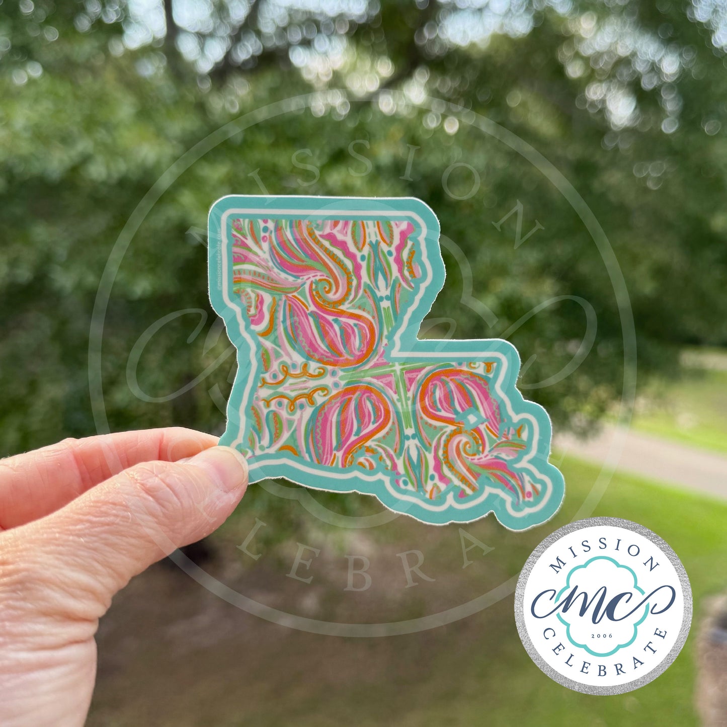 Louisiana Jubilee Abstract Handdrawn Art Decal (Interior / Exterior Use)