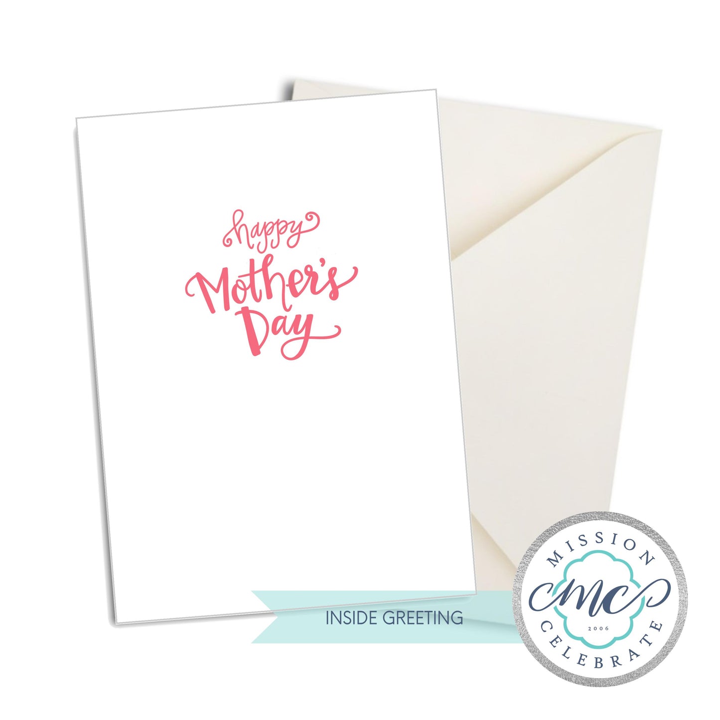Happy Mother's Day MOM Hand Drawn Art Greeting Cards (A7 Size 5"x7" folded note note card with envelope)