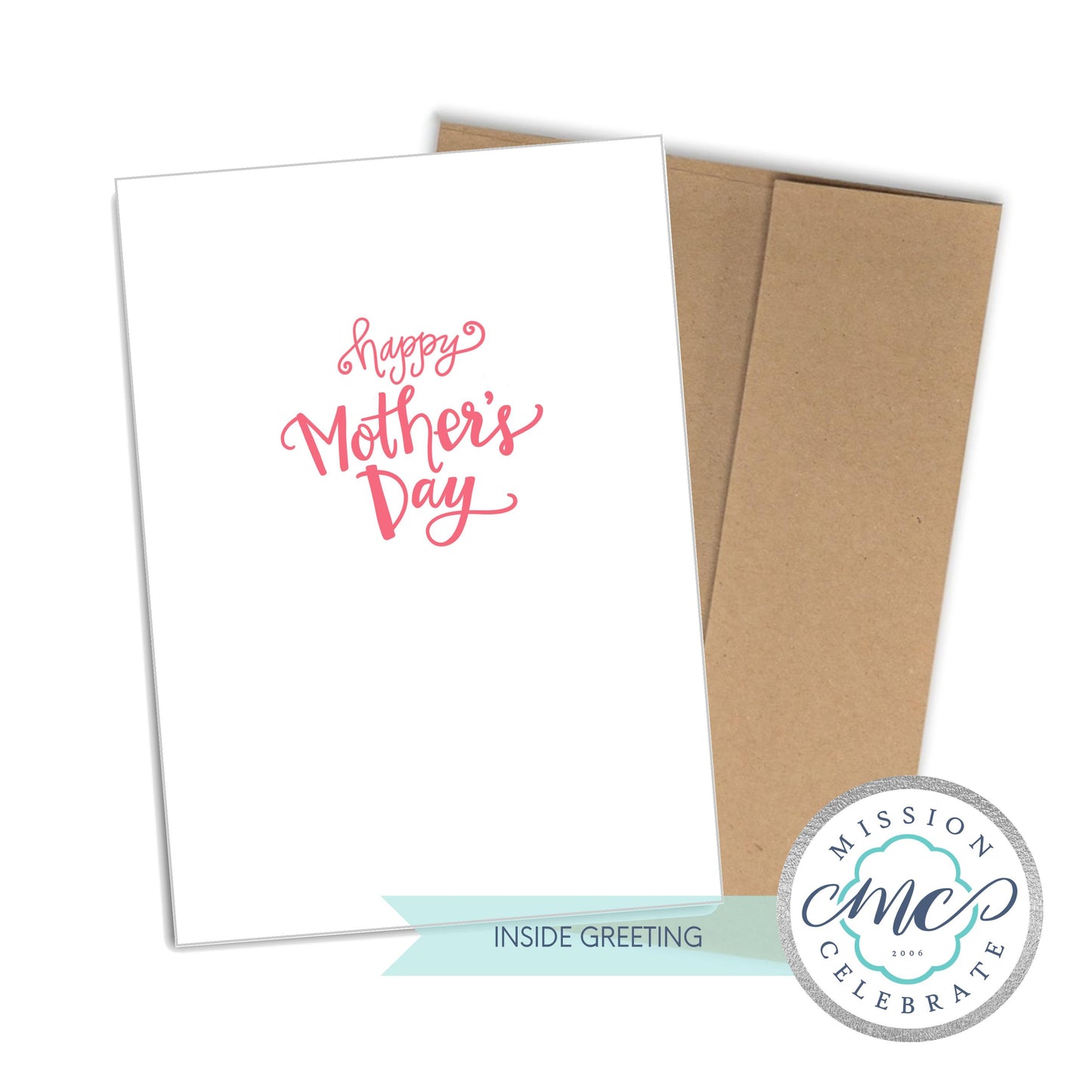 Happy Mother's Day MOM Hand Drawn Art Greeting Cards (A7 Size 5"x7" folded note note card with envelope)