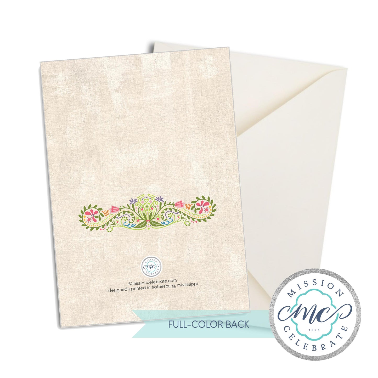 Happy Mother's Day MOM Hand Drawn Art Greeting Cards (A7 Size 5"x7" folded note note card with envelope)