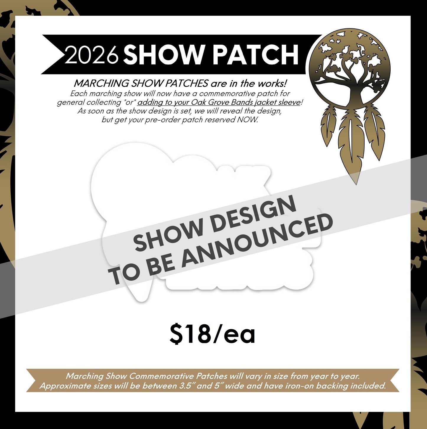 Oak Grove Bands 2026 Show Patch Pre-Order (design to be announced)