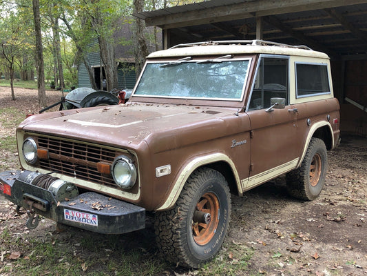vintage first generation ford bronco in need of restoration