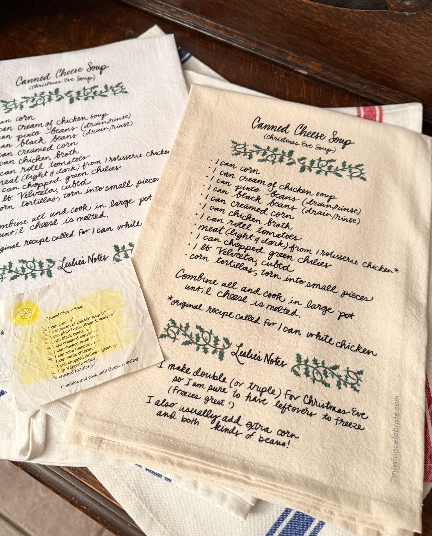Custom Tea Towel Printed with Custom Art, Recipe Card, Child's Drawing Tea Towel Kitchen Towel Flour Sack Towel