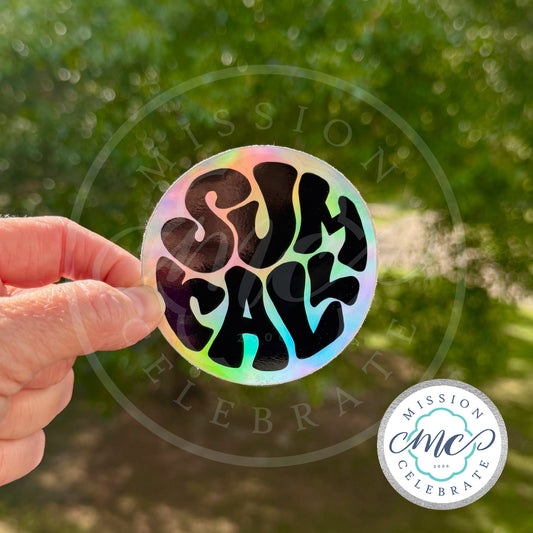Sumrall (Mississippi) Retro Handlettered Art Holographic Decal (Interior / Exterior Use)