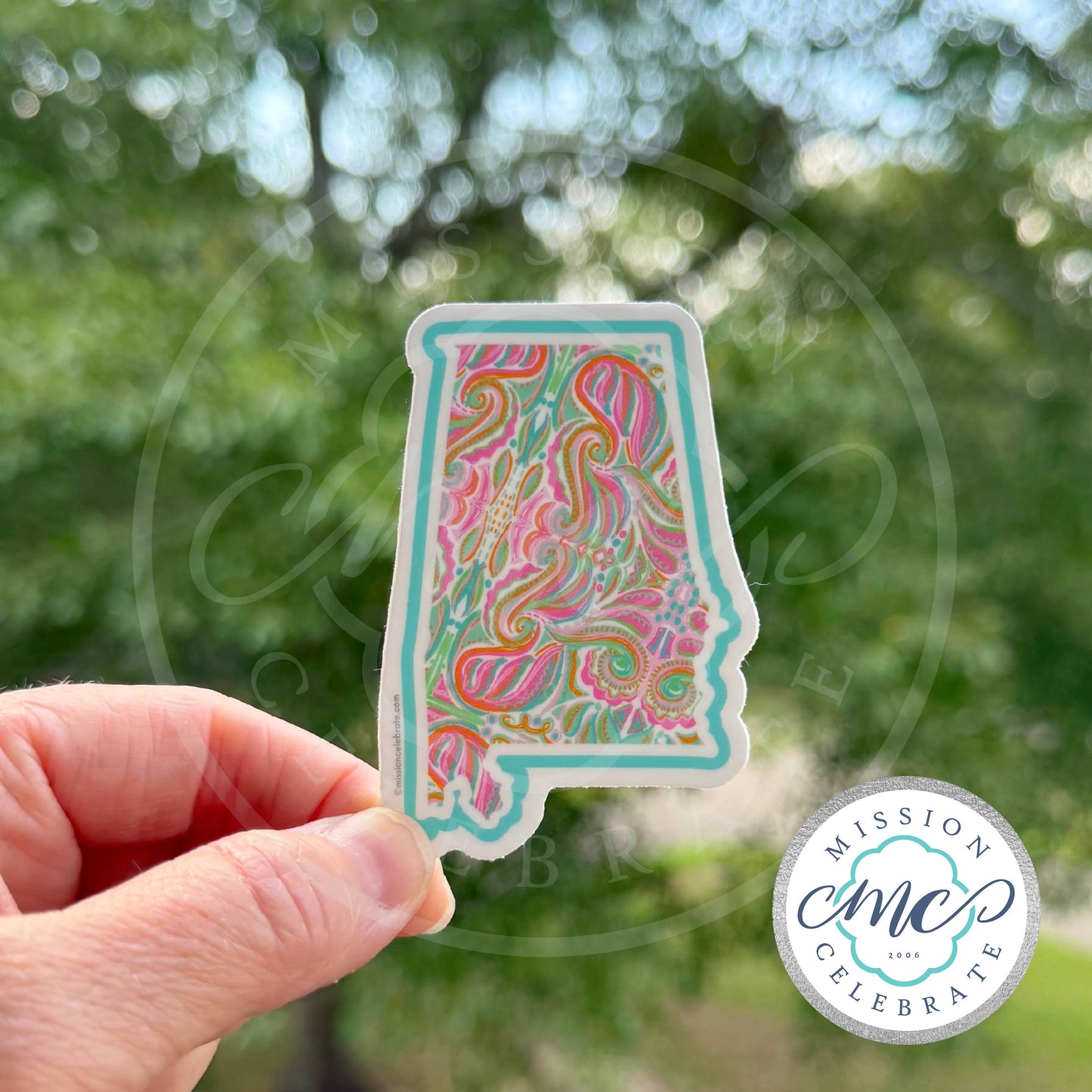 Alabama Jubilee Abstract Handdrawn Art Decal (Interior / Exterior Use)