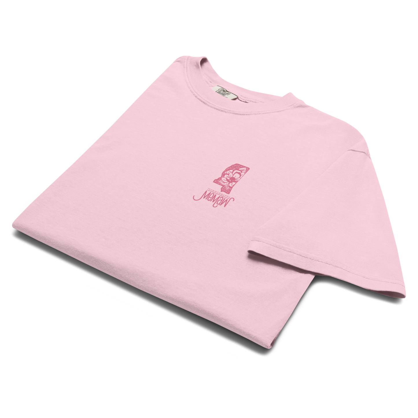 Mississippi Memaw "Be Sweet" Merch Comfort Colors Short Sleeve Tee PINK (front left, full back art)