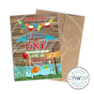 Go-Fish Fishing First Birthday Customizable Personalized Birthday Party  Invitation – Mission Celebrate